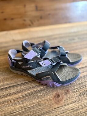 Merrell womens Grey and Lavender Outdoor Sport Sandals
